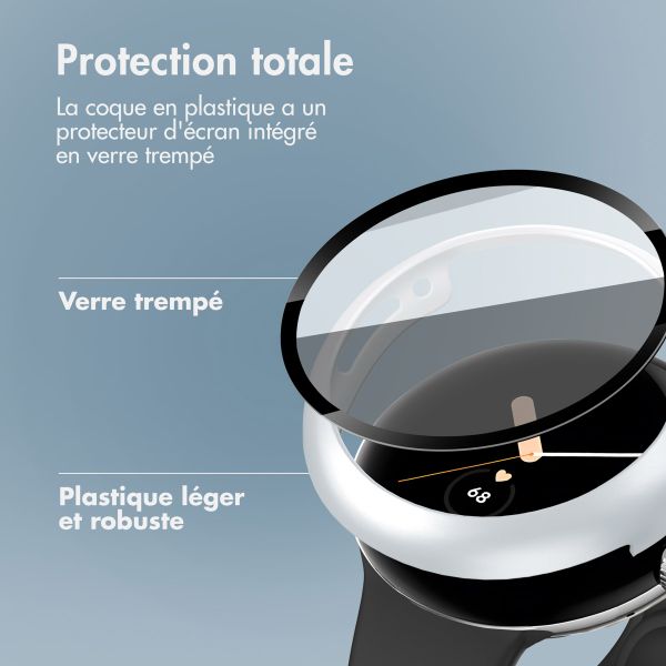 imoshion Coque rigide à couverture complète Google Pixel Watch / Watch 2 / Watch 3 / Watch 4 (41 mm) - Argent