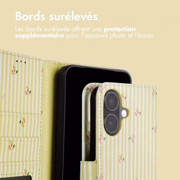 imoshion Étui de télephone portefeuille Design Apple iPhone 16 - Garden Stripes