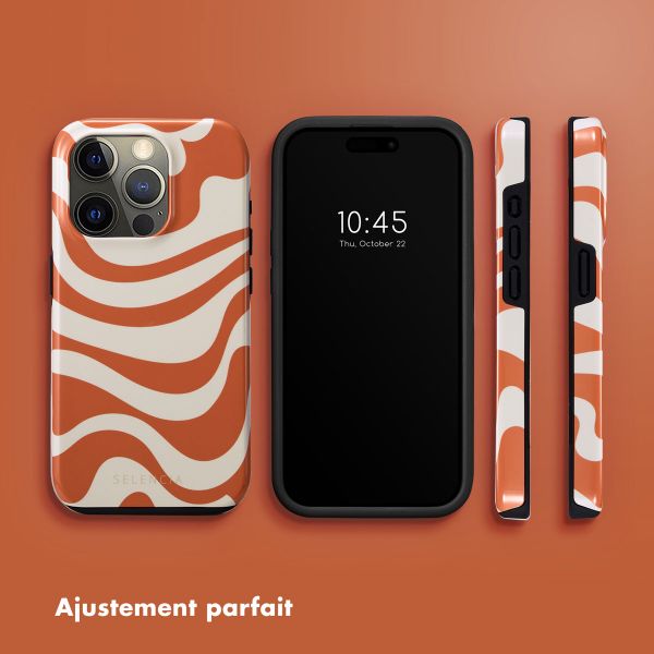 Selencia Coque arrière Vivid Tough iPhone 15 Pro - Dream Swirl Orange