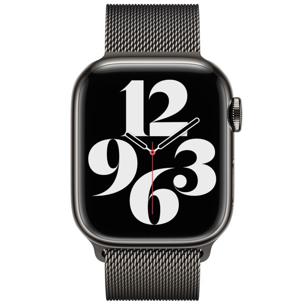 Apple Bracelet à boucle Milanais Apple Watch Series 1 á 10 / SE / Ultra (2) (44/45/46/49 mm) - Graphite