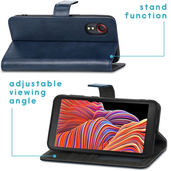 imoshion Étui de télephone portefeuille Samsung Galaxy Xcover 5 - Bleu foncé