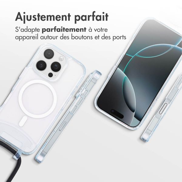 imoshion Coque MagSafe avec cordon amovible Apple iPhone 16 Pro Max - Transparent