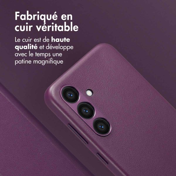 Accezz Étui de téléphone portefeuille en cuir 2-en-1 avec MagSafe Samsung Galaxy S24 - Heath Purple