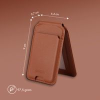 Accezz Portefeuille en cuir avec support - Compatible avec MagSafe et Qi2 - Sienna Brown