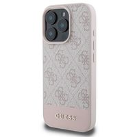 Guess Coque arrière Bottom Stripe 4G Apple iPhone 16 Pro Max - Rose