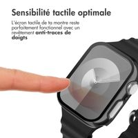 imoshion Coque rigide brillante à couverture complète pour Apple Watch Series 7 / 8 / 9 - 41 mm - Noir