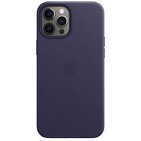 Apple Coque Leather MagSafe Apple iPhone 12 Pro Max - Deep Violet
