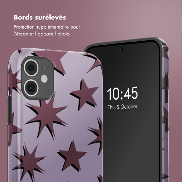 Selencia Coque arrière Vivid Apple iPhone 11 - Stars Plum Lilac