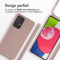 imoshion ﻿Coque en silicone avec cordon Samsung Galaxy A53 - Sand Pink