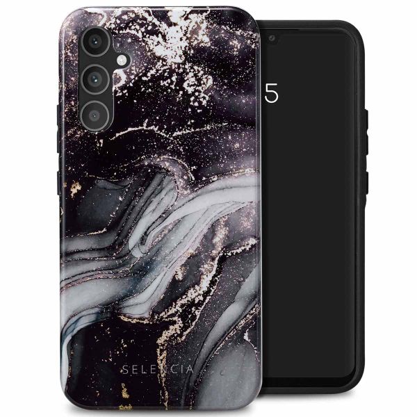 Selencia Coque arrière Vivid Tough Samsung Galaxy A34 (5G) - Chic Marble Black