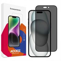 Accezz Protection d'écran en verre trempé Privacy Apple iPhone 14 Pro / 15 / 16