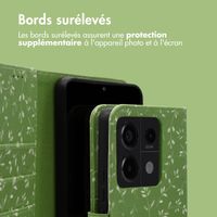 imoshion Étui de télephone portefeuille Design Xiaomi Redmi Note 13 Pro (5G) / Poco X6 - Green Flowers