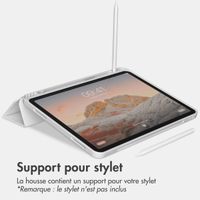 Accezz Étui de téléphone portefeuille Smart Silicone iPad Air 11 pouces (2024) M2 / Air 5 (2022) / iPad Air 4 (2020) - Gris