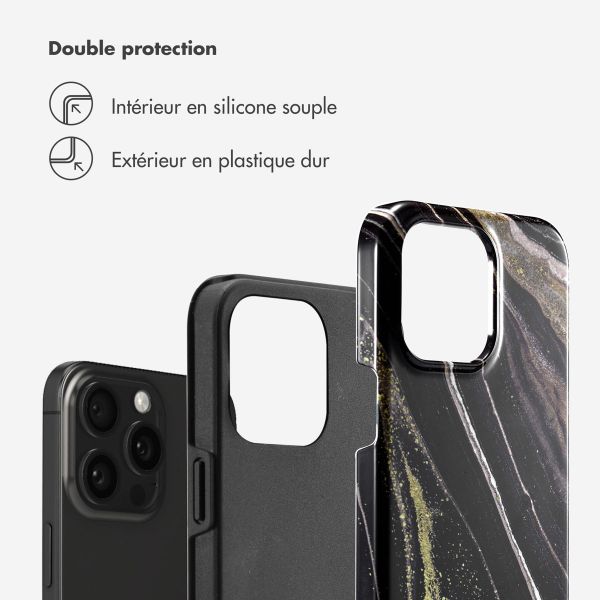 Selencia Coque arrière Vivid Apple iPhone 15 Pro Max - Chic Marble