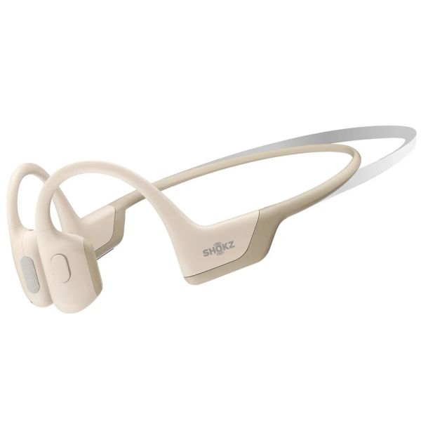 Shokz OpenRun Pro Mini - Modèle petite - Écouteurs sans fil Open-Ear - Conduction osseuse - Beige