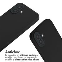 imoshion Coque en silicone avec cordon Apple iPhone 16 Plus - Noir