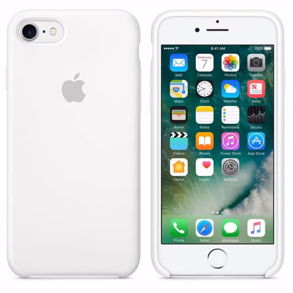 Apple Coque en silicone Apple iPhone SE (2022 / 2020) / 8 / 7 - Blanc