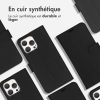 Accezz Étui de téléphone portefeuille Wallet iPhone 15 Pro Max - Noir