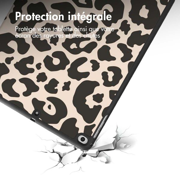 imoshion Coque tablette Design Trifold Apple iPad 6 (2018) 9.7 pouces / iPad 5 (2017) 9.7 pouces / Air 2 (2014)/Air 1 (2013) - Leopard