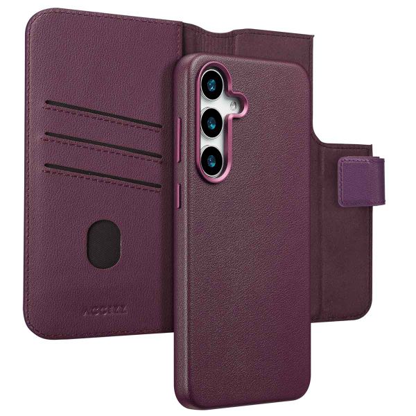 Accezz Étui de téléphone portefeuille en cuir 2-en-1 avec MagSafe Samsung Galaxy S25 Plus - Heath Purple