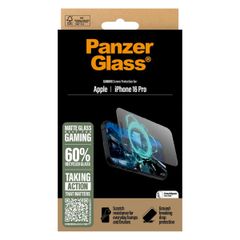PanzerGlass Protector d'écran Gaming Ultra Wide Fit avec applicateur Apple iPhone 16 Pro