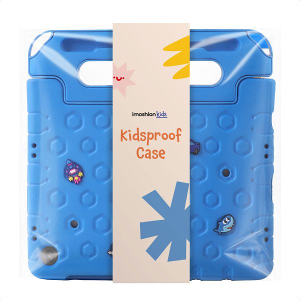 imoshion Coque kidsproof avec poupées amovibles Apple iPad 11 (2025) 11 pouces A16 / iPad 10 (2022) 10.9 pouces - Bleu