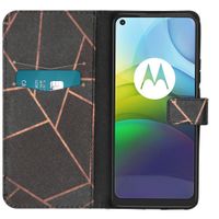 imoshion Design Softcase Bookcase Motorola Moto G9 Power - Black Graphic