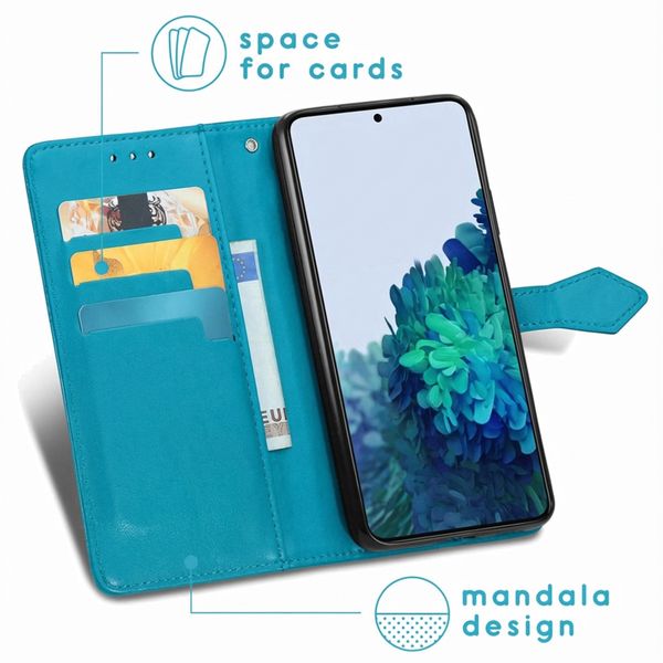 imoshion Etui de télephone Mandala Samsung Galaxy S21 - Turquoise