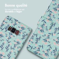 imoshion Étui de télephone portefeuille Design Samsung Galaxy S8 - Blue Flowers
