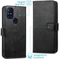 imoshion Étui de télephone portefeuille de luxe OnePlus Nord N10 5G - Noir
