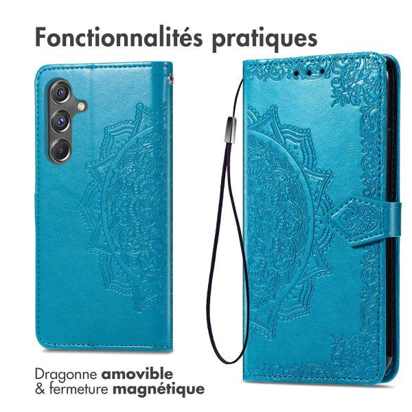 imoshion Etui de télephone Mandala Samsung Galaxy A15 (5G/4G) - Turquoise