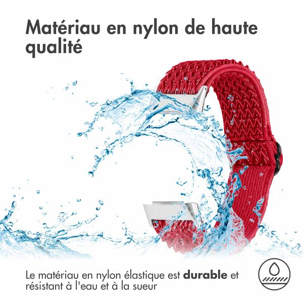 imoshion Bracelet élastique en nylon le Fitbit Charge 5 / Charge 6 - Rouge