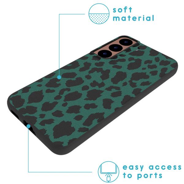 imoshion Coque Design Samsung Galaxy S22 - Léopard - Noir / Vert