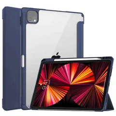 imoshion Coque tablette rigide Trifold Apple iPad Pro 11 (2022 / 2021 / 2020 / 2018) - Bleu foncé