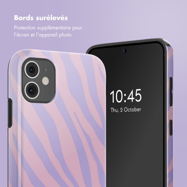 Selencia Coque arrière Vivid Tough iPhone 11 - Zebra Light Pink Lilac