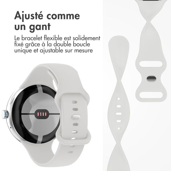 imoshion Bracelet en silicone Google Pixel Watch 3 - 45 mm - Taille L - Blanc