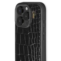 iDeal of Sweden Coque Vegan Leather Apple iPhone 16 Pro Max - Black Croco