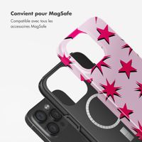 Selencia Coque arrière Vivid Tough avec MagSafe iPhone 15 Pro - Stars Rubine Red Light Pink