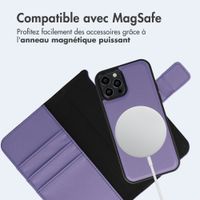 imoshion Étui portefeuille luxe 2-en-1 amovible Apple iPhone 12 (Pro) - Violet