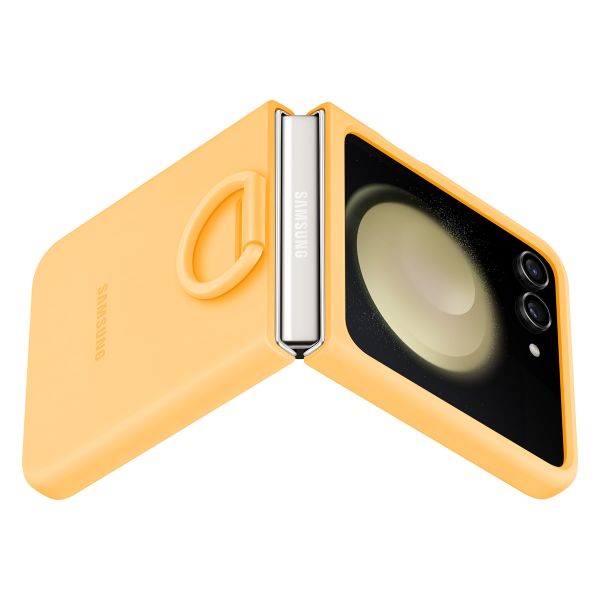 Samsung Original Coque en silicone Ring Galaxy Z Flip 5 - Apricot