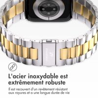 imoshion Bracelet en acier Apple Watch Series 1 á 9 / SE (38/40/41 mm) | Series 10 (42 mm) - Argent / Dorée