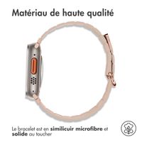 imoshion Bracelet en cuir magnétique Apple Watch Series 1 - 11 / SE / Ultra (44/45/46/49 mm) - Beige