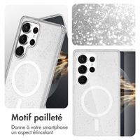 imoshion Coque Pailletée avec MagSafe Samsung Galaxy S24 Ultra - Paillettes Transparent