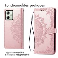 imoshion Etui de télephone Mandala Motorola Moto G54 - Rose Doré