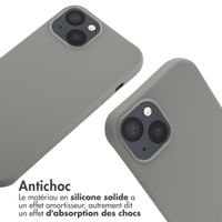 imoshion Coque en silicone avec cordon Apple iPhone 13 - Gris clair