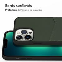 Accezz ﻿Coque en cuir de qualité supérieure avec fentes pour cartes iPhone 13 Pro Max - Vert