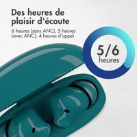 imoshion ﻿Écouteurs Aura Pro - Écouteurs sans fil - Écouteurs sans fil Bluetooth - Avec fonction de réduction du bruit ANC - Petrol Green