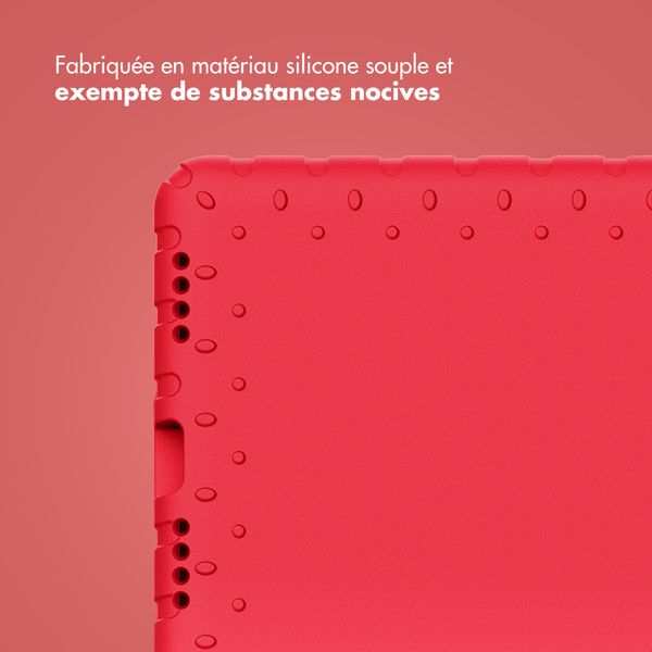 imoshion Coque kidsproof avec poignée Apple iPad 11 (2025) 11 pouces A16 / iPad 10 (2022) 10.9 pouces - Rouge