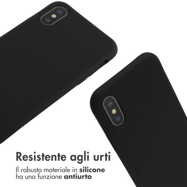 imoshion Coque en silicone avec cordon Apple iPhone X / Xs - Noir