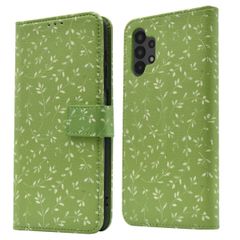imoshion Étui de télephone portefeuille Design Samsung Galaxy A13 (4G) - Green Flowers
